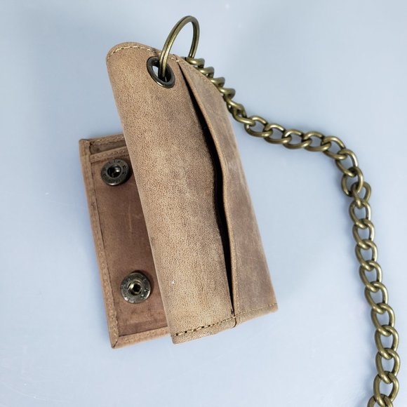 Men's RFID Blocking Motorcycle Wallet With Chain - Picture 10 of 13